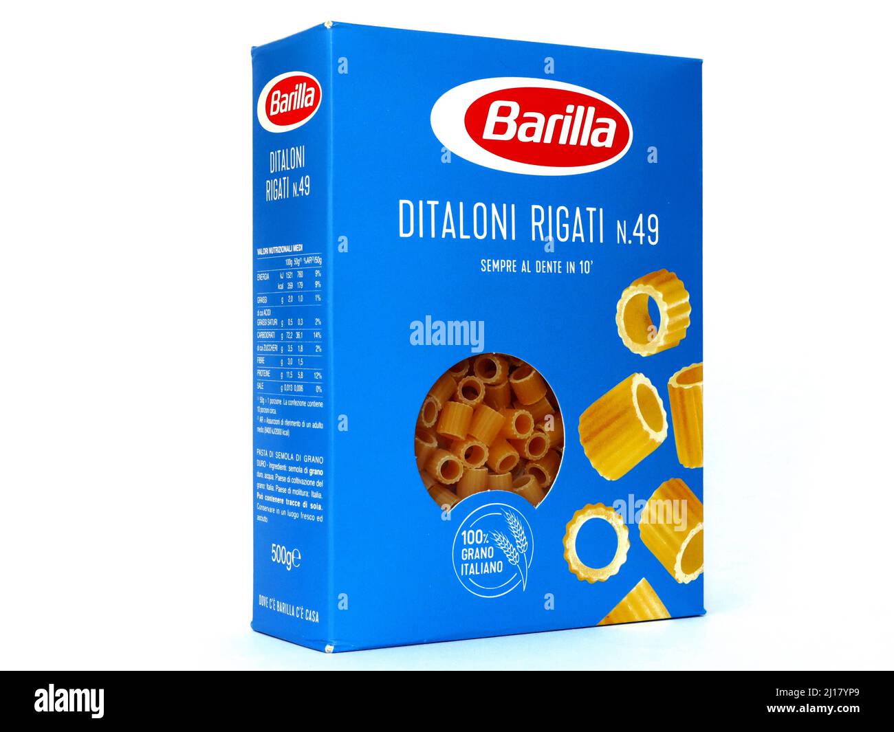Pasta BARILLA. Traditional Italian Food, made in Italy Stock Photo - Alamy