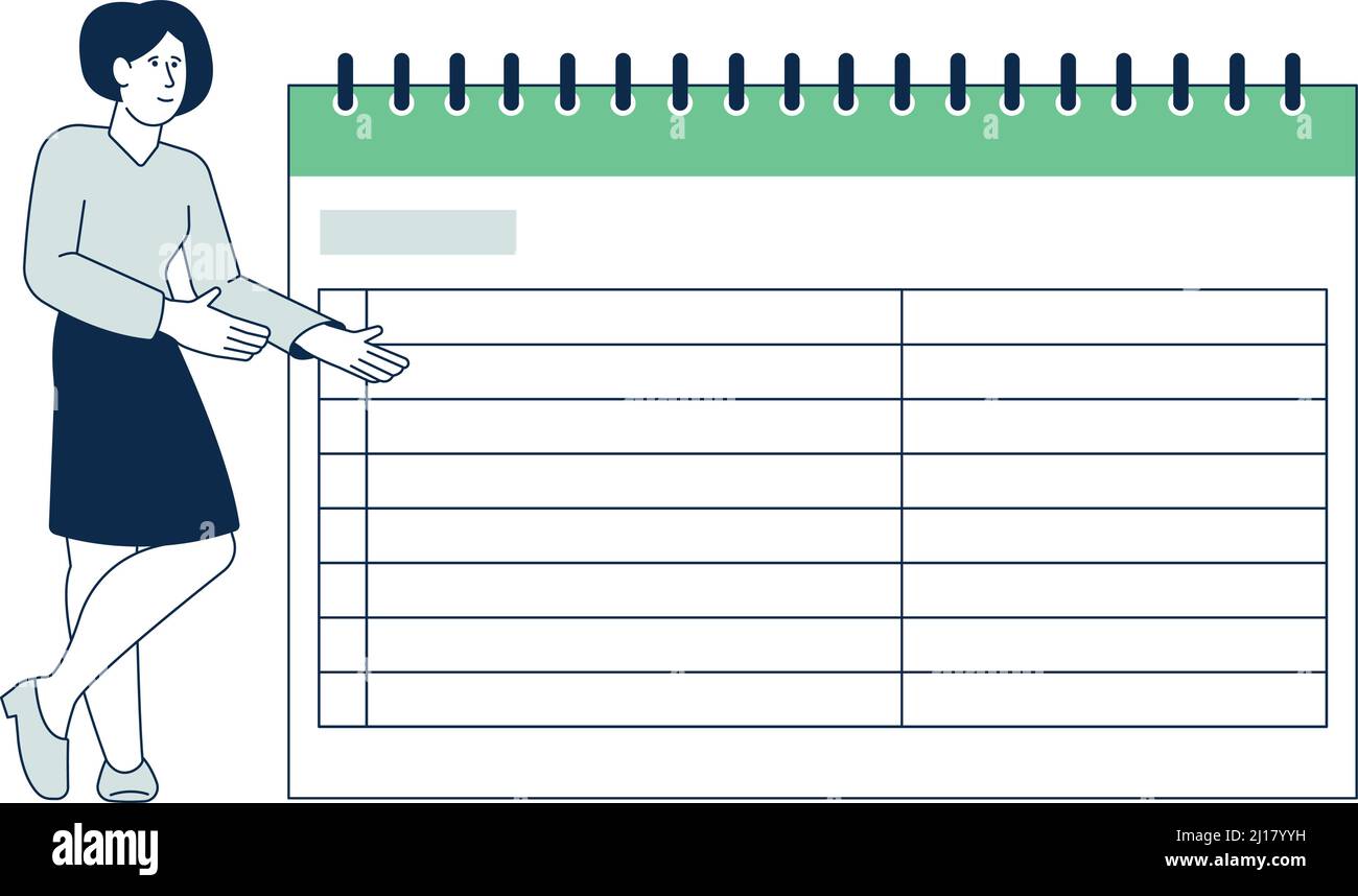 Woman task schedule icon Cut Out Stock Images & Pictures - Alamy