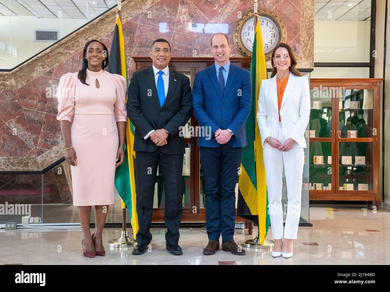 The Prime Minister of Jamaica, Andrew Holness and his wife Juliet with