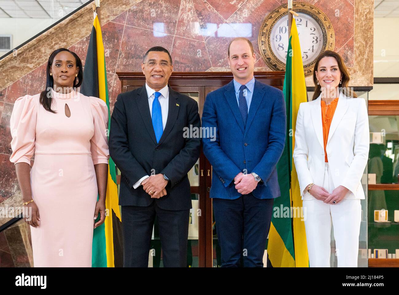 The Prime Minister of Jamaica, Andrew Holness and his wife Juliet with