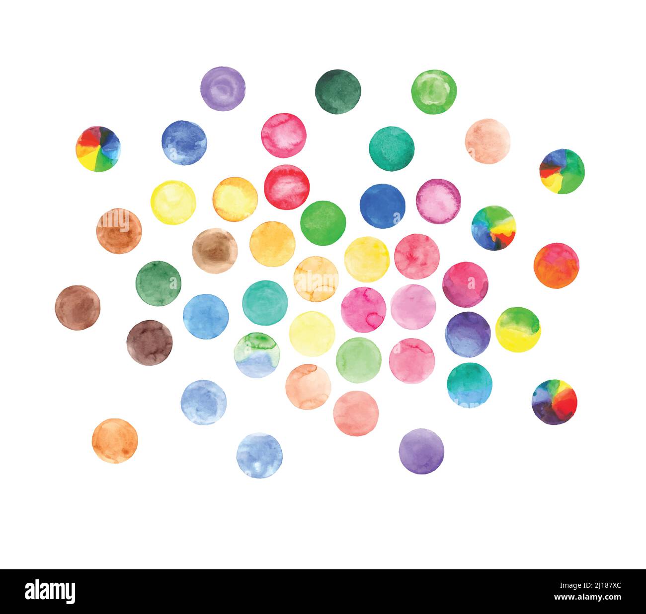 Colorful watercolor paint design elements. Watercolor art set Stock Vector Image & Art Alamy