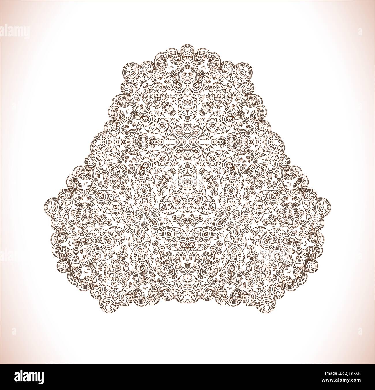 Vintage decorative elements.Circular pattern of traditional motifs and ...