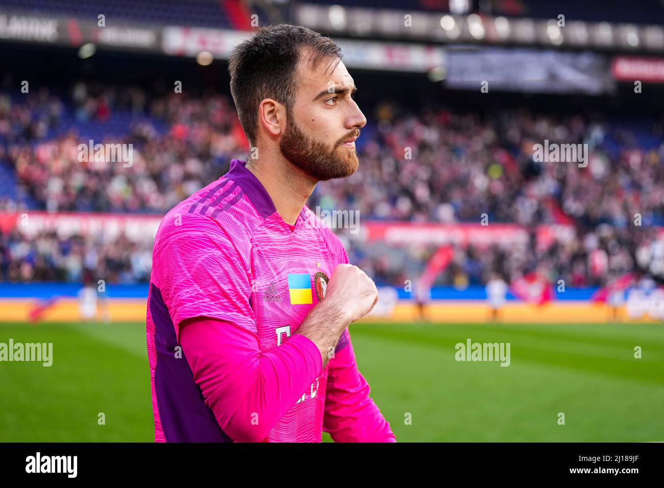 Rotterdam - goalkeeper Valentin Cojocaru of Feyenoord during the charity  match between Feyenoord v RKC Waalwijk at de Kuip on 23 March 2022 in  Rotterdam, Netherlands. (Box to Box Pictures/Tom Bode Stock