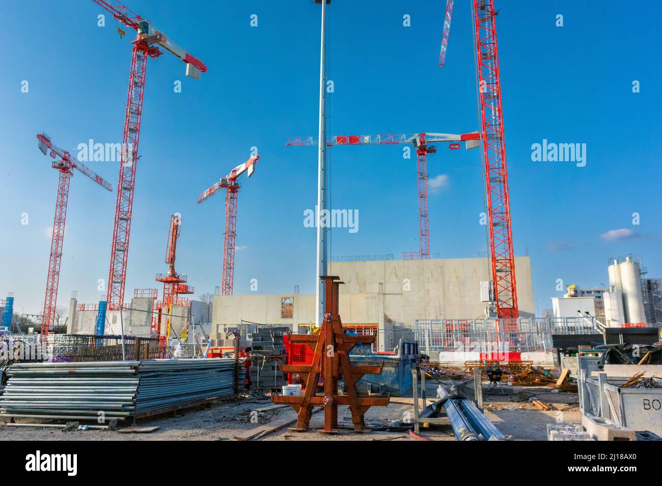 Paris, France, General View, Outside, Construction Site, Cranes