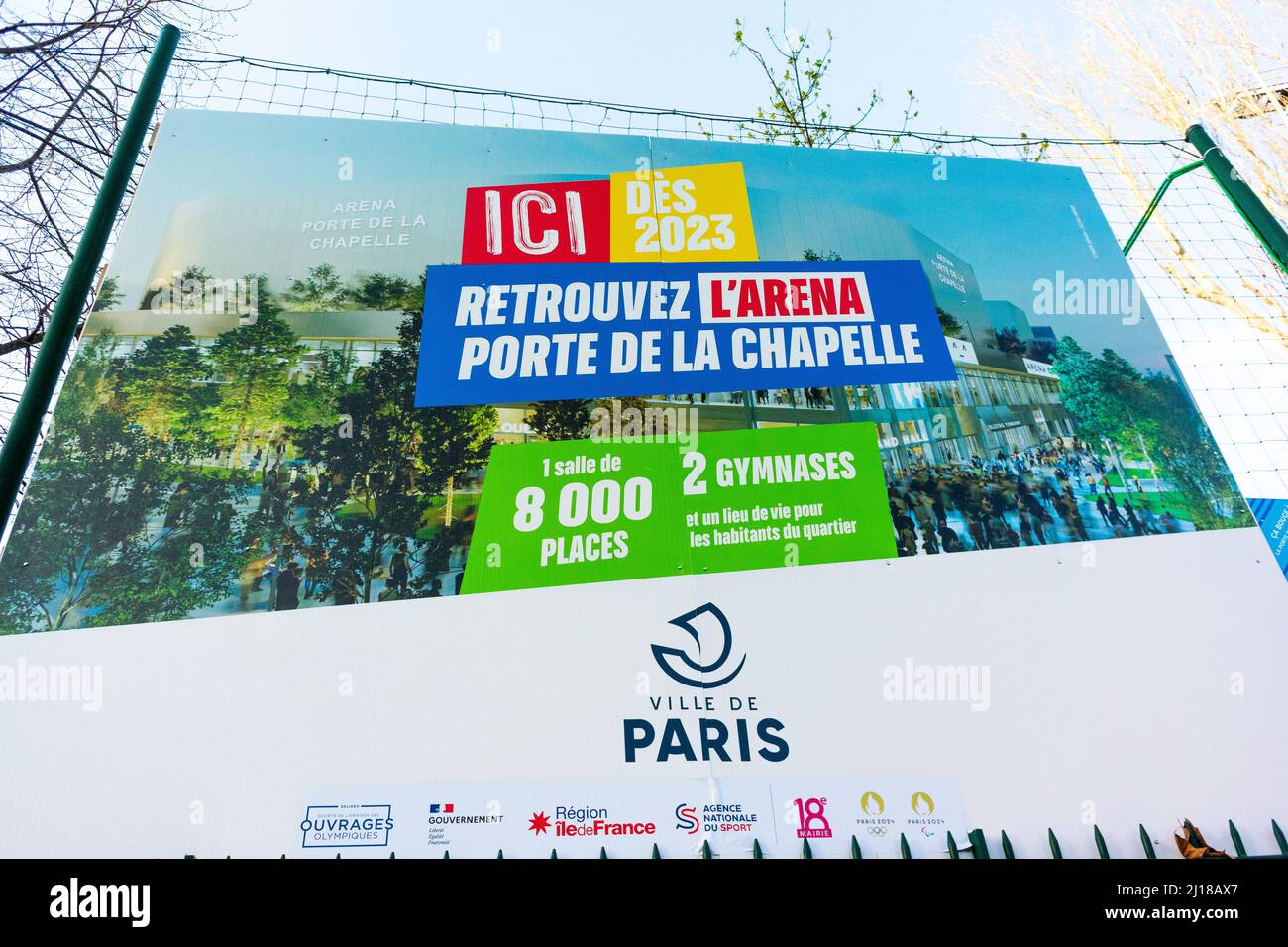 Paris, France, Construction Site, Paris Olympics 2024, Sports Arena
