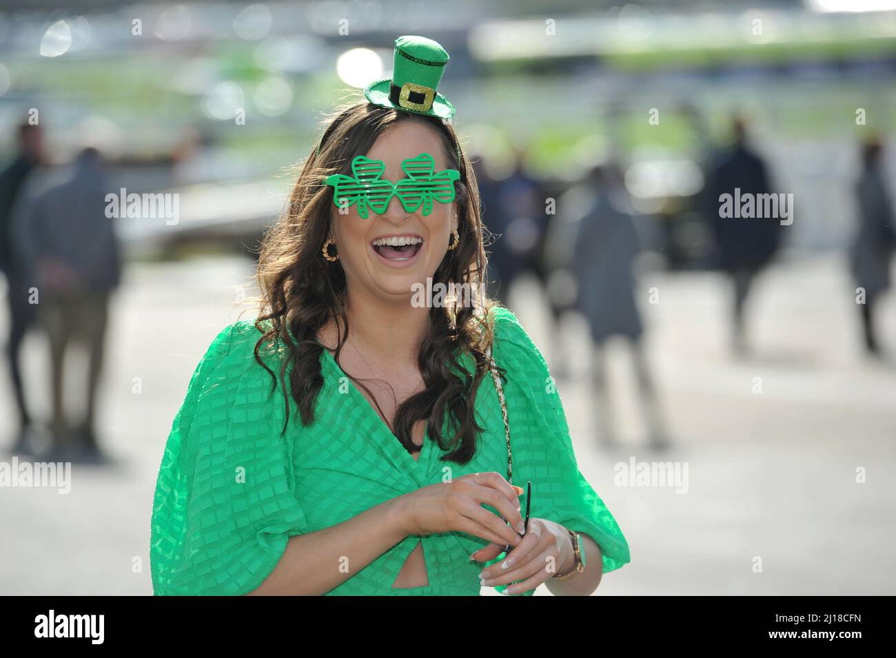 Grace O'Reilly   Day Three at Cheltenham Racecourse Gold Cup Festival    St Patrick's Day    Pictures by Mikal Ludlow Photography  Tel; 07855177205  1 Stock Photo