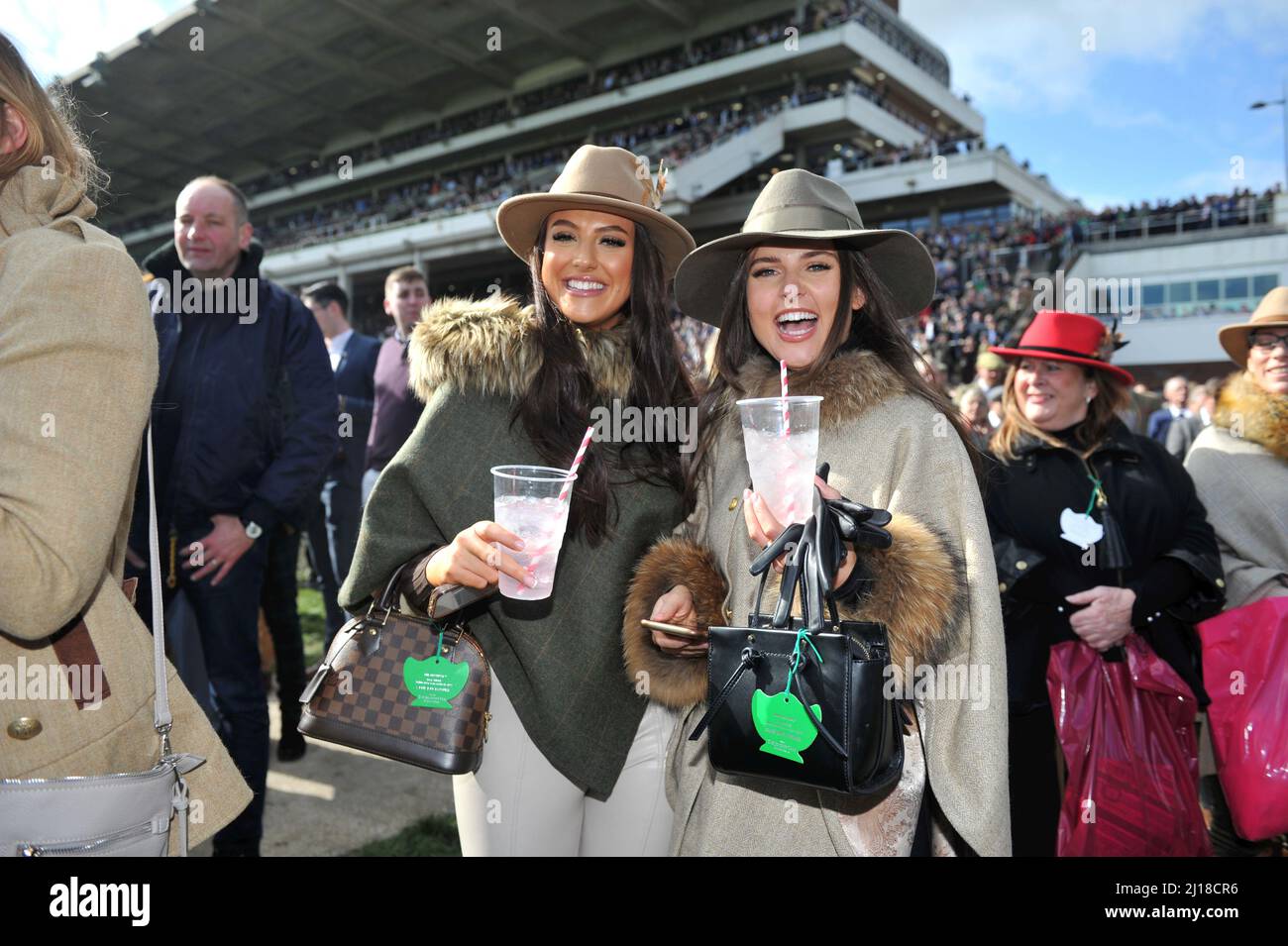 Day Three at Cheltenham Racecourse Gold Cup Festival   St Patrick's Day    Pictures by Mikal Ludlow Photography  Tel; 07855177205  17-3-22 Stock Photo
