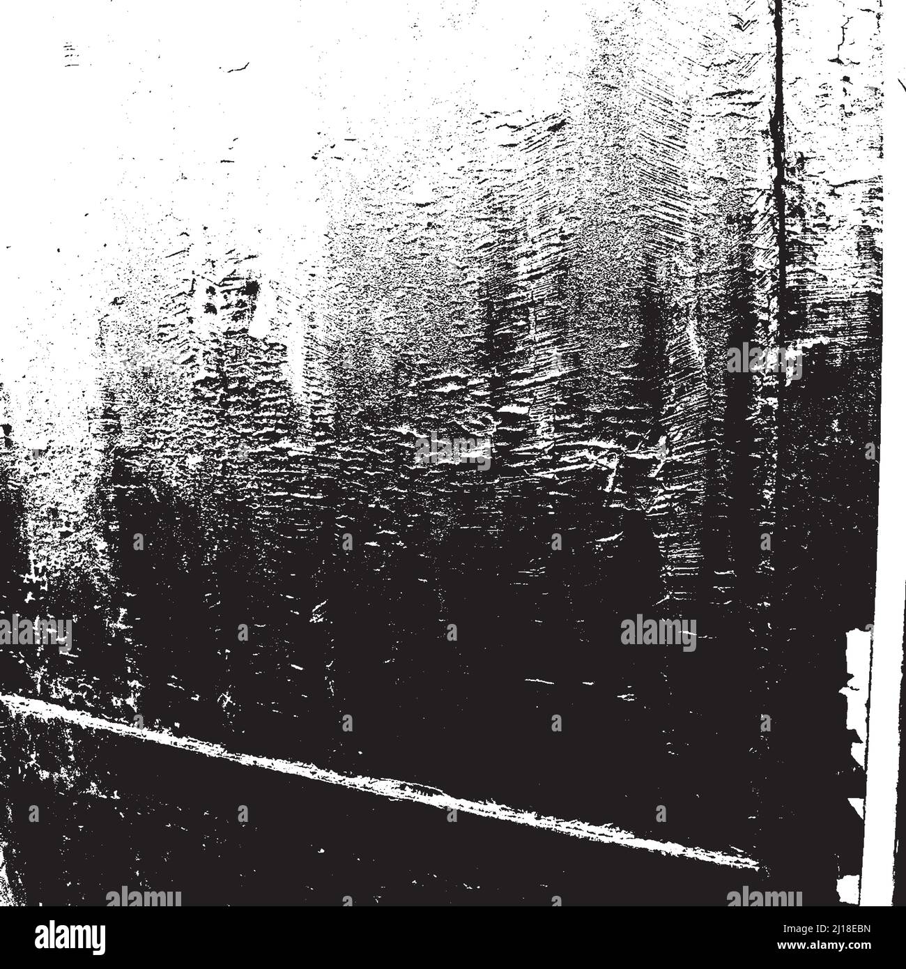 Grunge Black And White Urban Vector Texture Template. Stock Vector