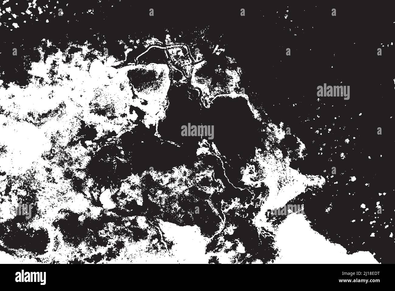 Grunge Black And White Urban Vector Texture Template. Stock Vector