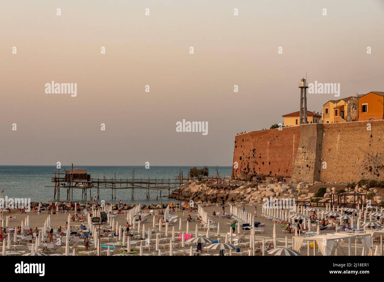 Panoramic view of the historic village of Termoli (CB - Italy) Stock Photo