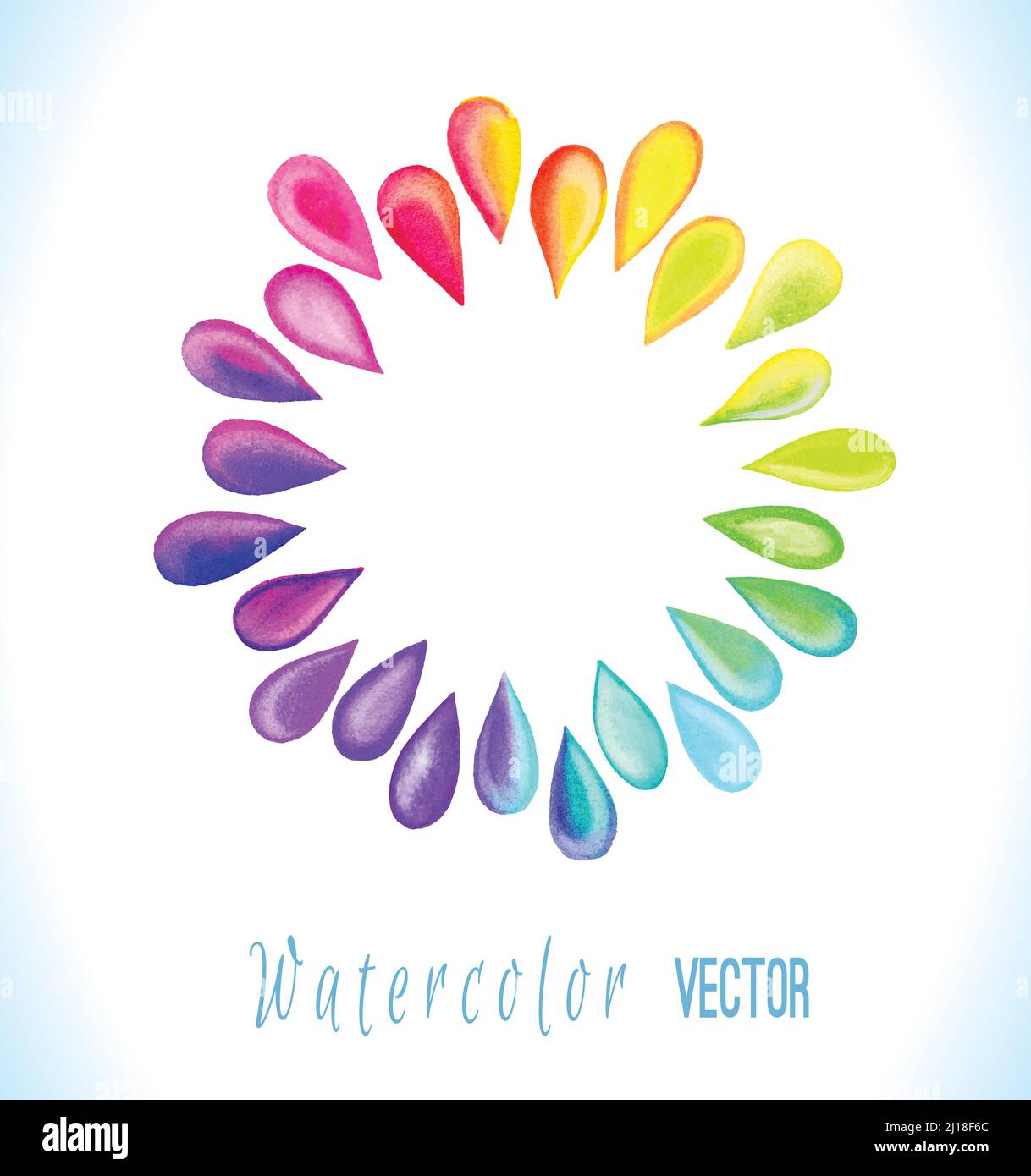 Rainbow colored drops. Abstract background with place for your text Stock Vector