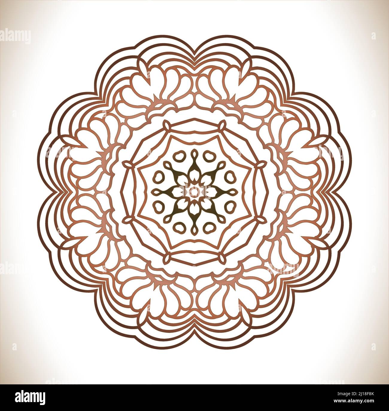Vintage decorative elements.Circular pattern of traditional motifs and ...