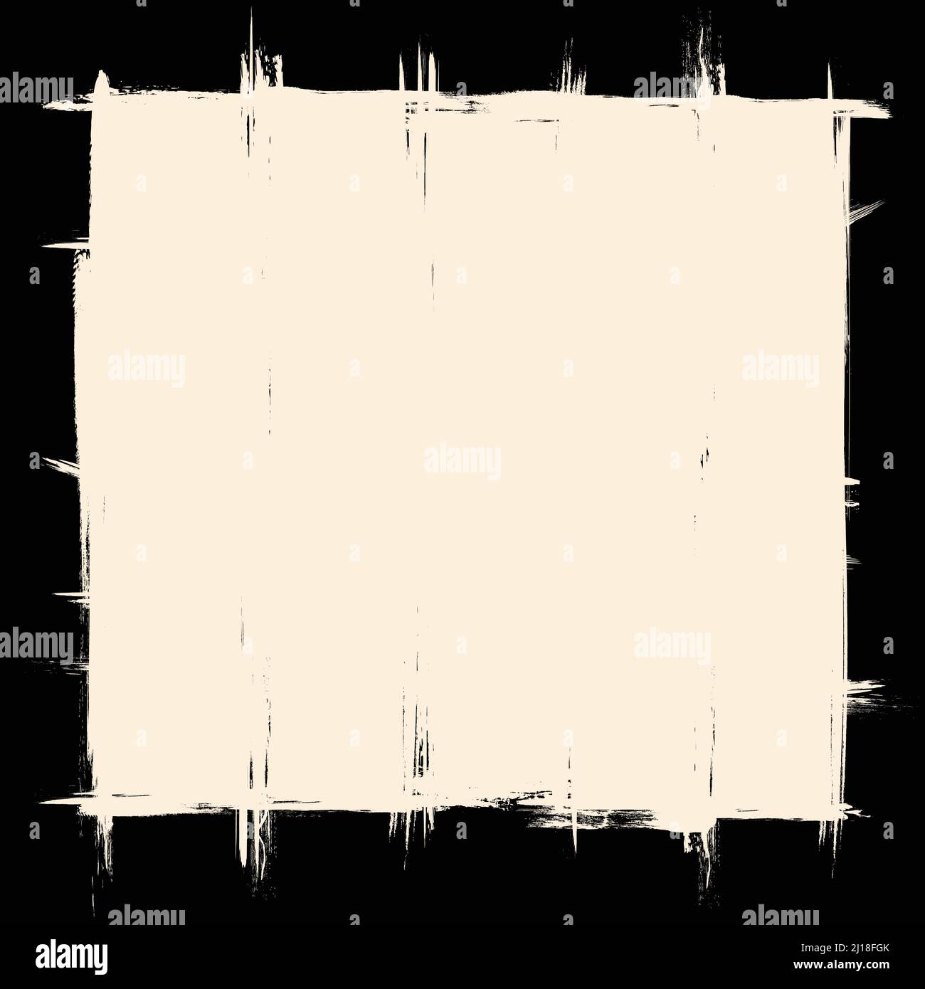 Yellow grunge square frames set Stock Vector