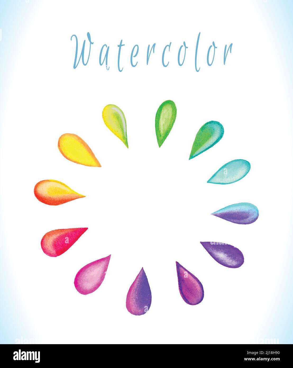 Rainbow colored drops. Abstract background with place for your text Stock Vector