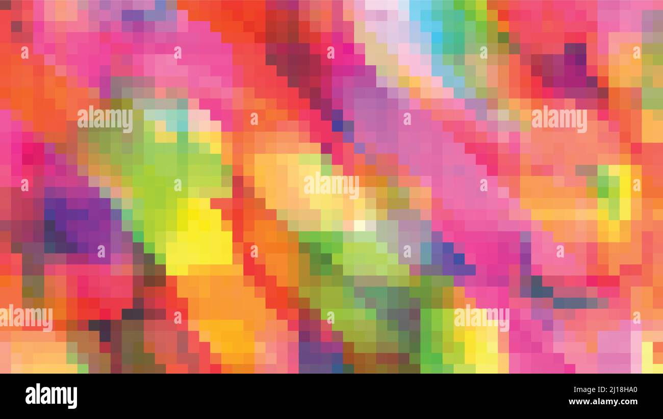 Abstract square pixel mosaic background. Abstract art background Stock ...