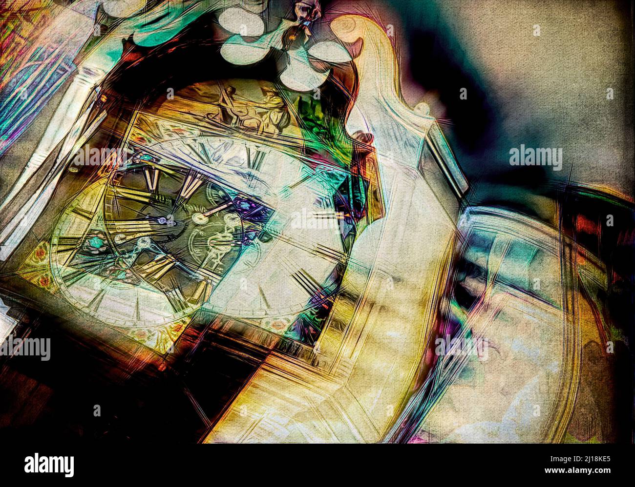 ABSTRACT ART:  Bygone Times Stock Photo