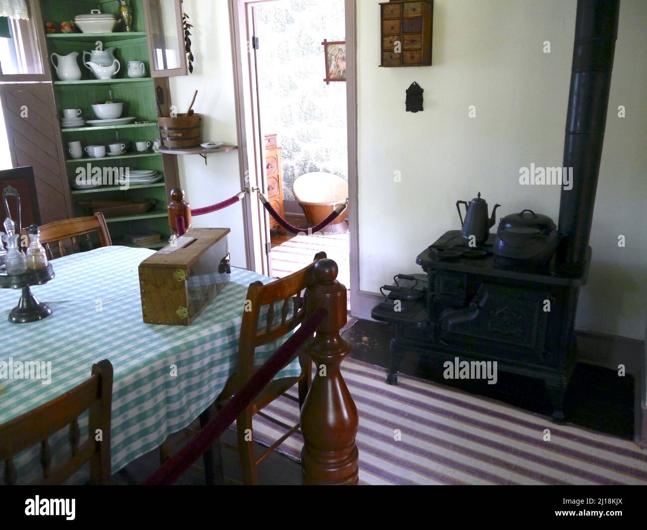 A closeup of the kitchen in the birth home of Harry S. Truman in Lamar