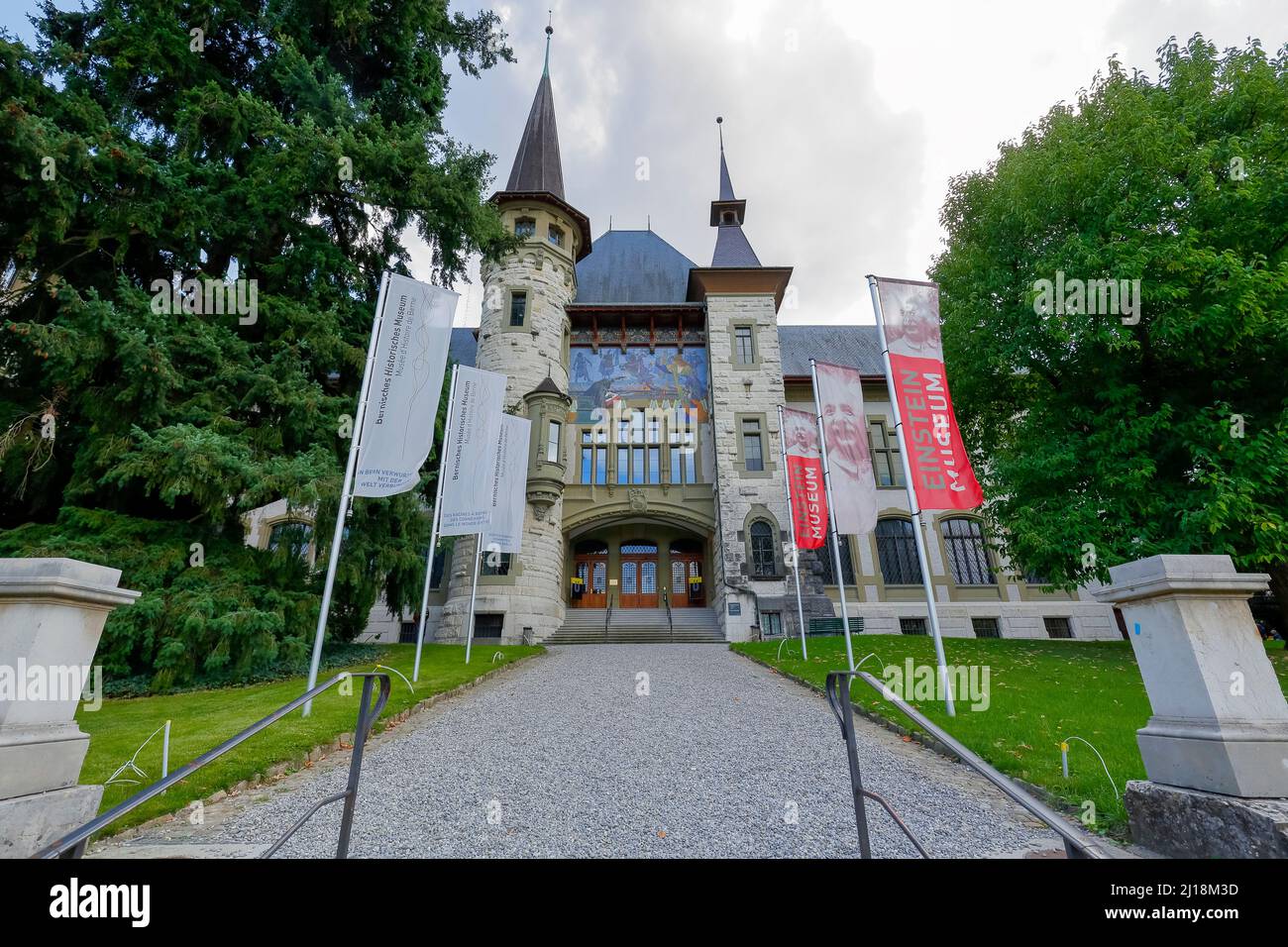 Bern, Switzerland - September 06, 2015: The Bern Historical Museum, was designed by architect Andre Lamber and built in 1894. The City of Bern is one Stock Photo