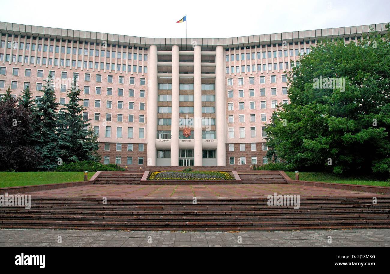 Chisinau or Kishinev, Moldova: Parliament of the Republic of Moldova ...