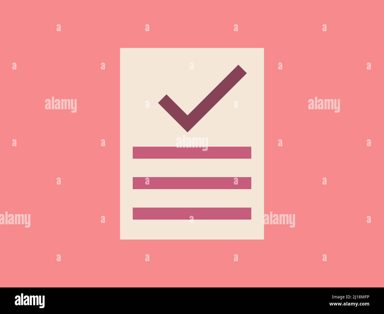 True facts. Facts check icon. Reliable information illustration. Checklist concept. Stock Photo