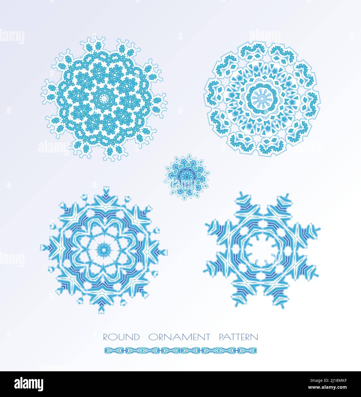 Snowflake set for winter design. Set of snowflakes Stock Vector Image ...