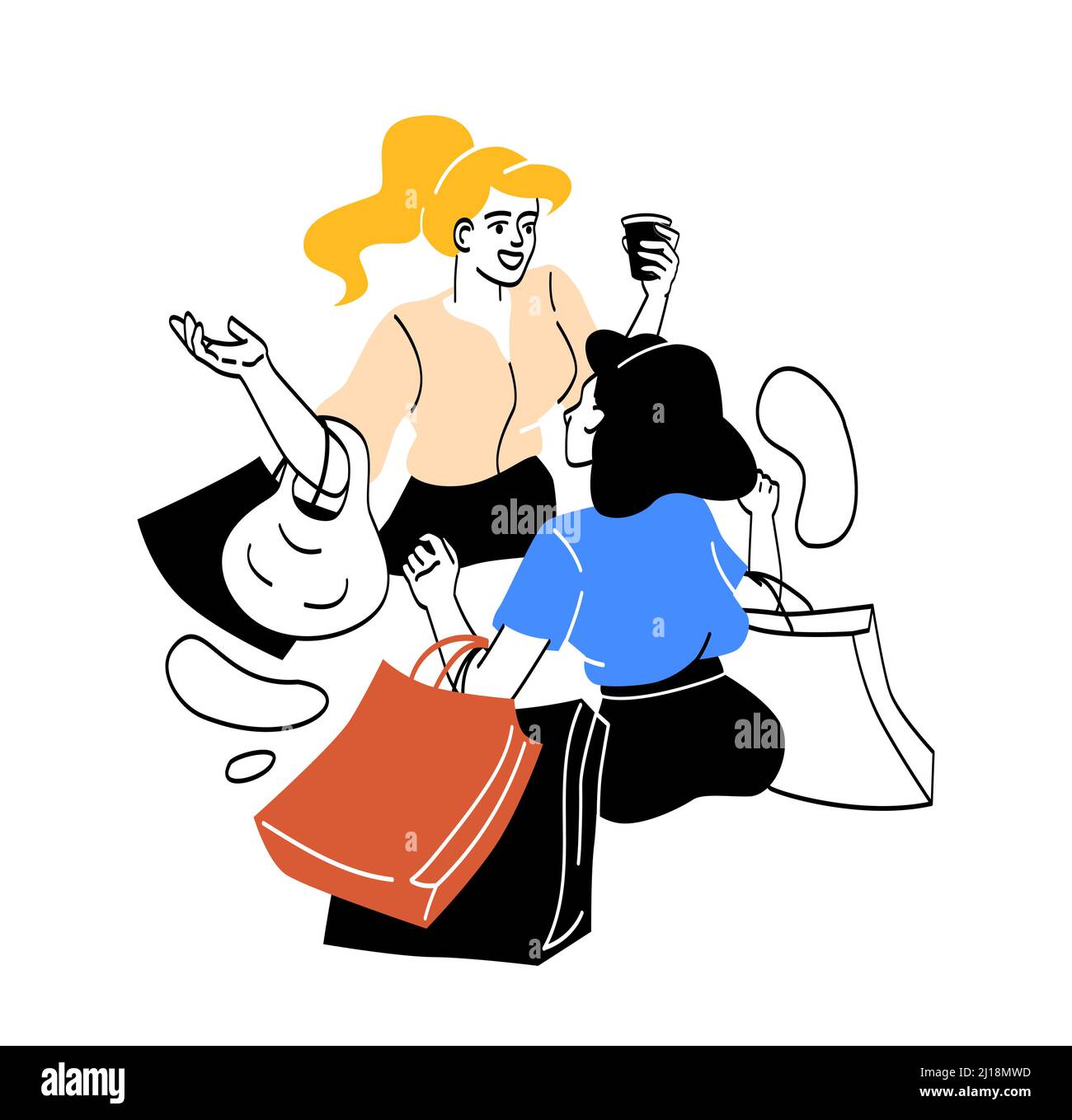 People on shoping Stock Vector