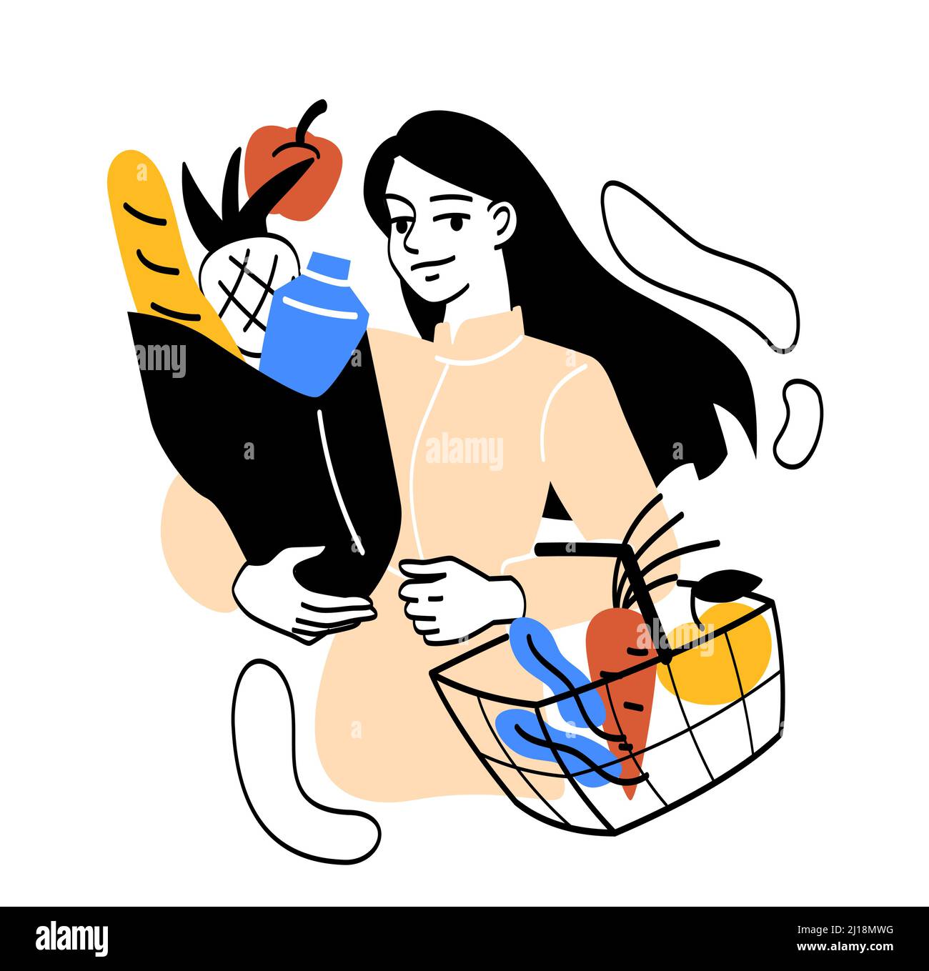 People on shoping Stock Vector