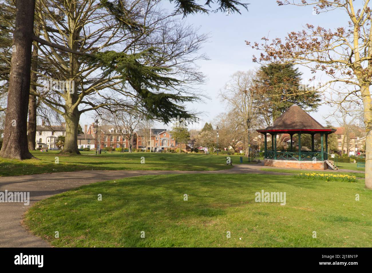 Halstead Public Gardens, Halstead, Essex. These gardens are in a formal ...