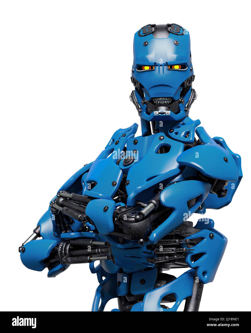 cyborg is staring you, 3d illustration Stock Photo - Alamy