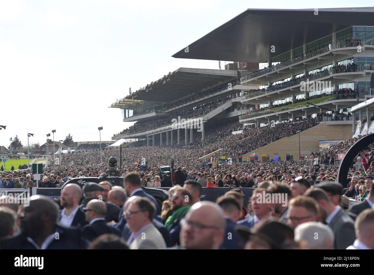 Day Three at Cheltenham Racecourse Gold Cup Festival   St Patrick's Day    Pictures by Mikal Ludlow Photography  Tel; 07855177205  17-3-22 Stock Photo