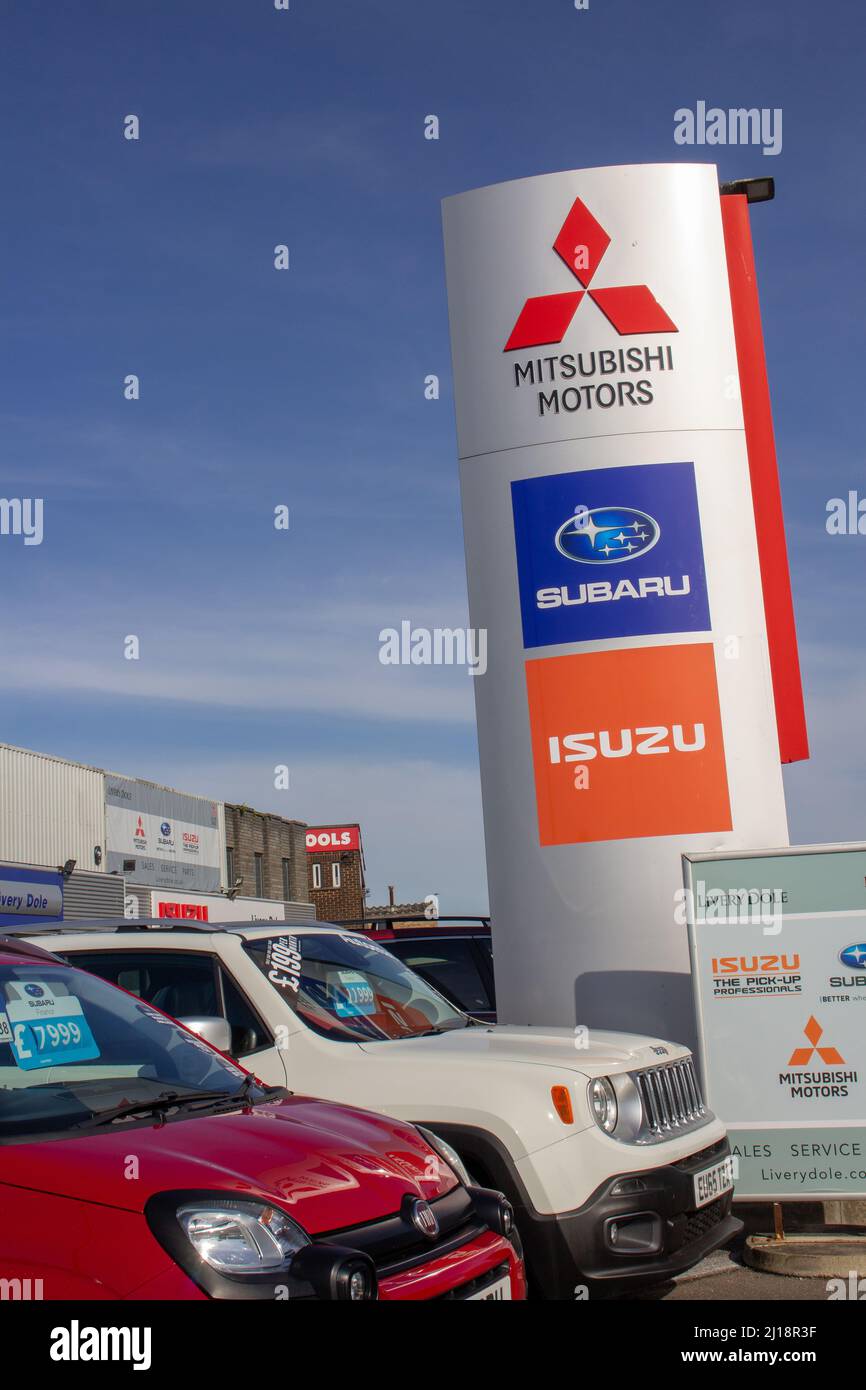 EXETER, DEVON, UK SEPTEMBER 21, 2021 signage for Livery Dole car