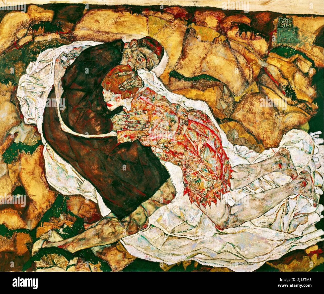 Egon Schiele - Death and the Maiden - 1915 Stock Photo