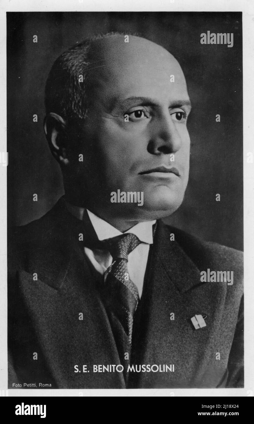 Fascismo - Duce Benito Mussolini Stock Photo