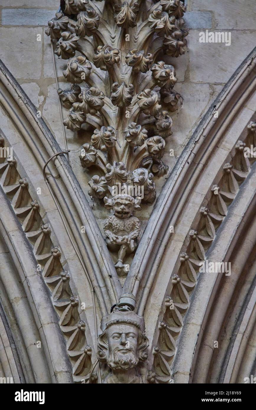Lincoln Imp Cathedral stone carving Medieval Lincolnshire England UK Stock Photo