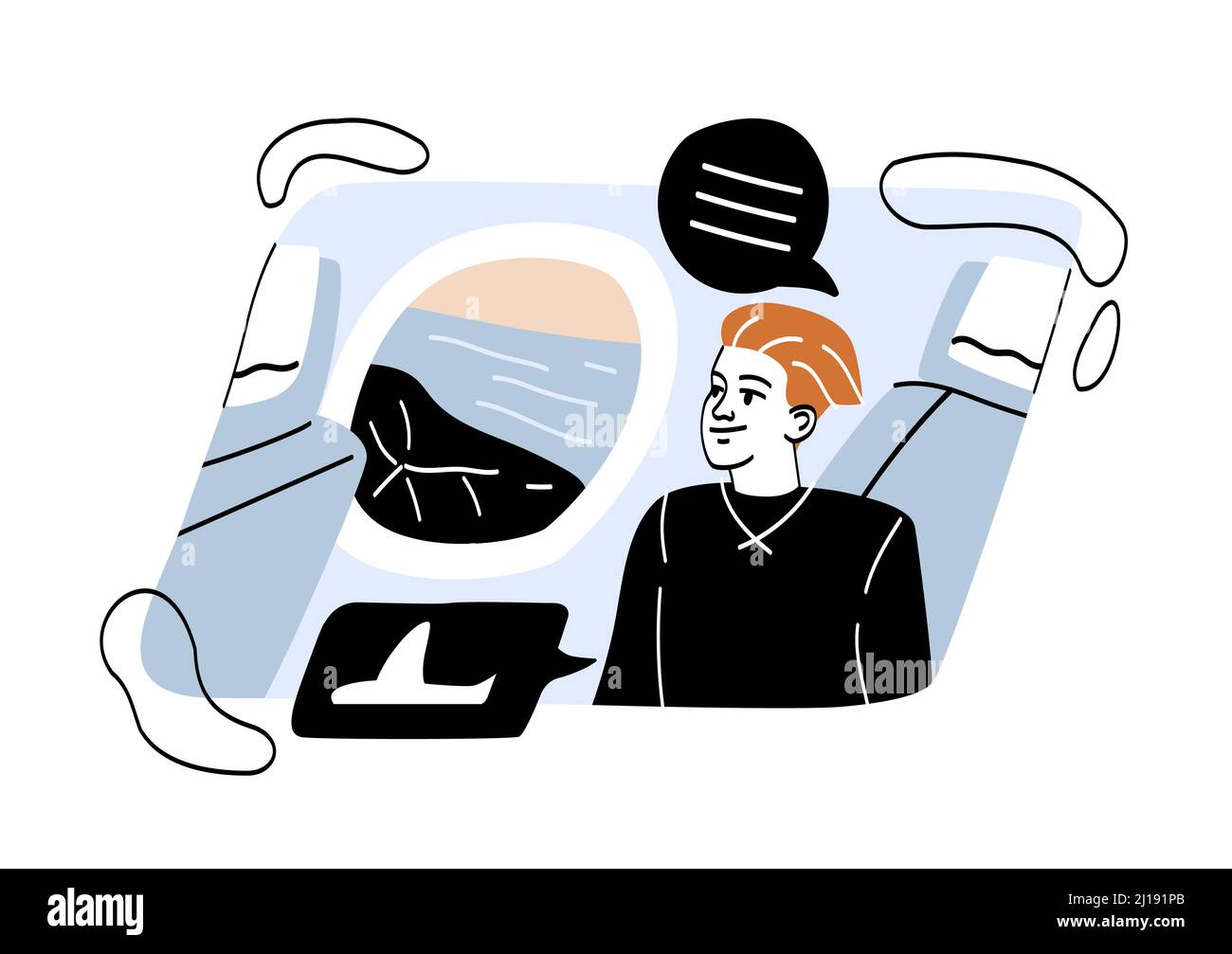 Happy person traveling concept Stock Vector