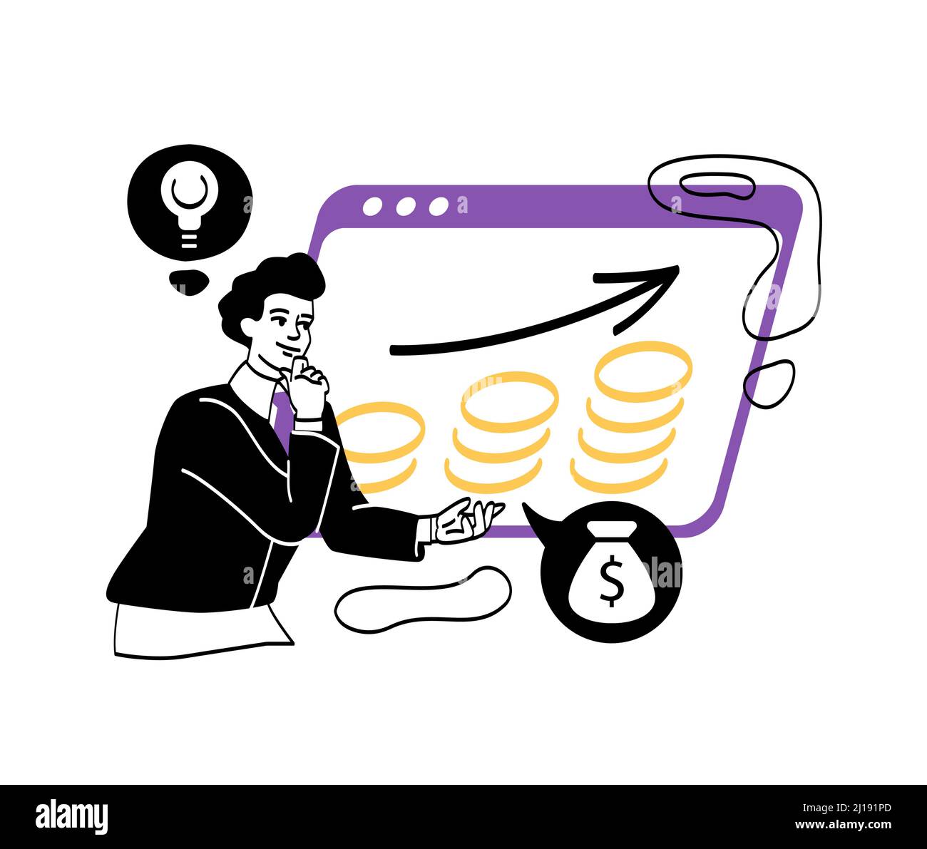 Investing and financial strategy abstract concept Stock Vector Image ...