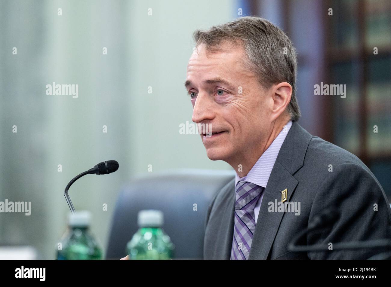 Pat Gelsinger, Chief Executive Officer, Intel Corporation, appears before a  Senate Committee on Commerce, Science, and Transportation hearing to  examine developing next generation technology for innovation, in the  Russell Senate Office Building