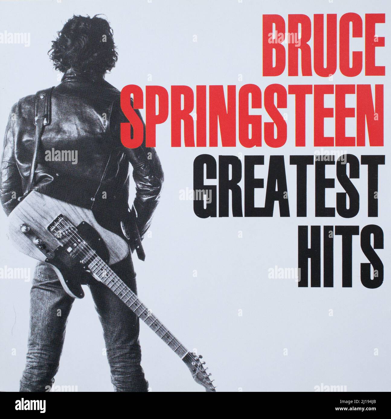 The Cd album cover to The Greatest Hits by Bruce Springsteen Stock Photo