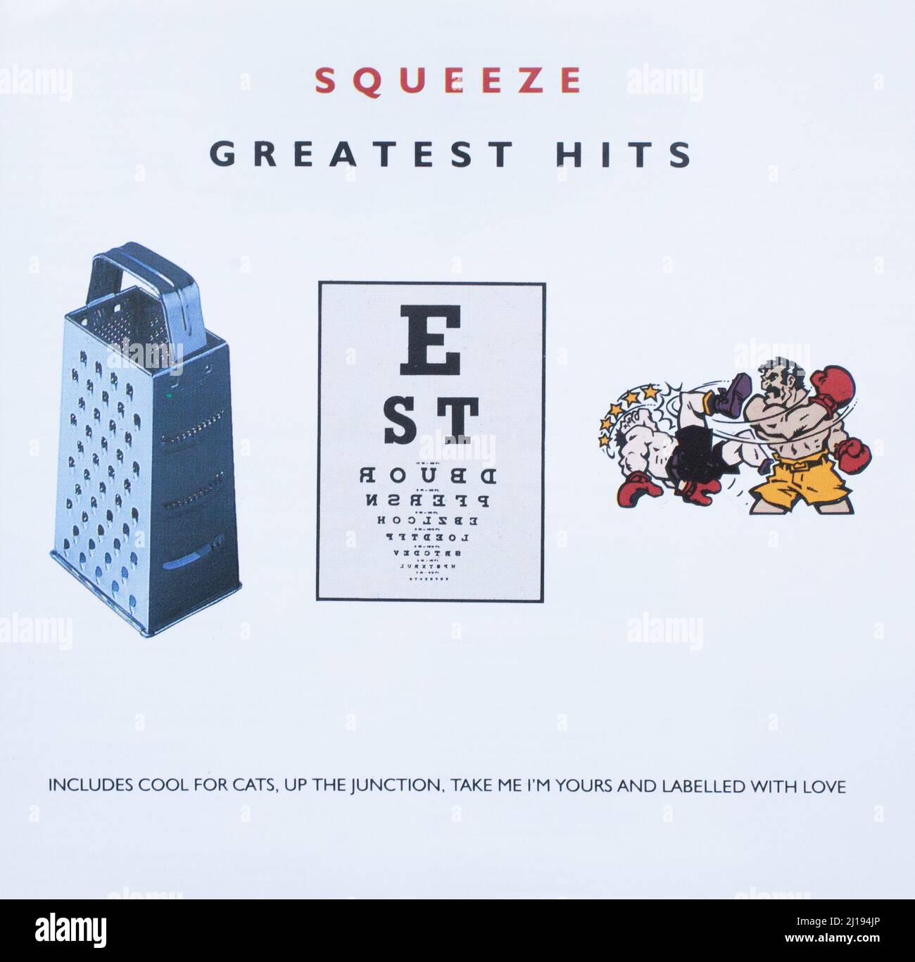 The Cd album cover to Squeeze Greatest Hits Stock Photo