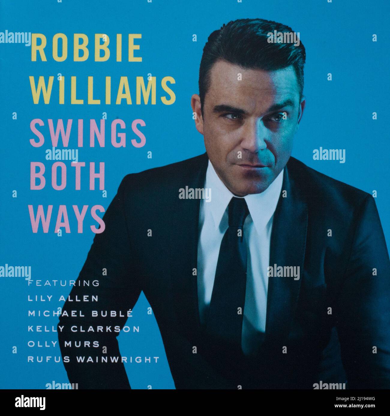 The Cd album cover to Swing Both Ways by Robbie Williams Stock Photo