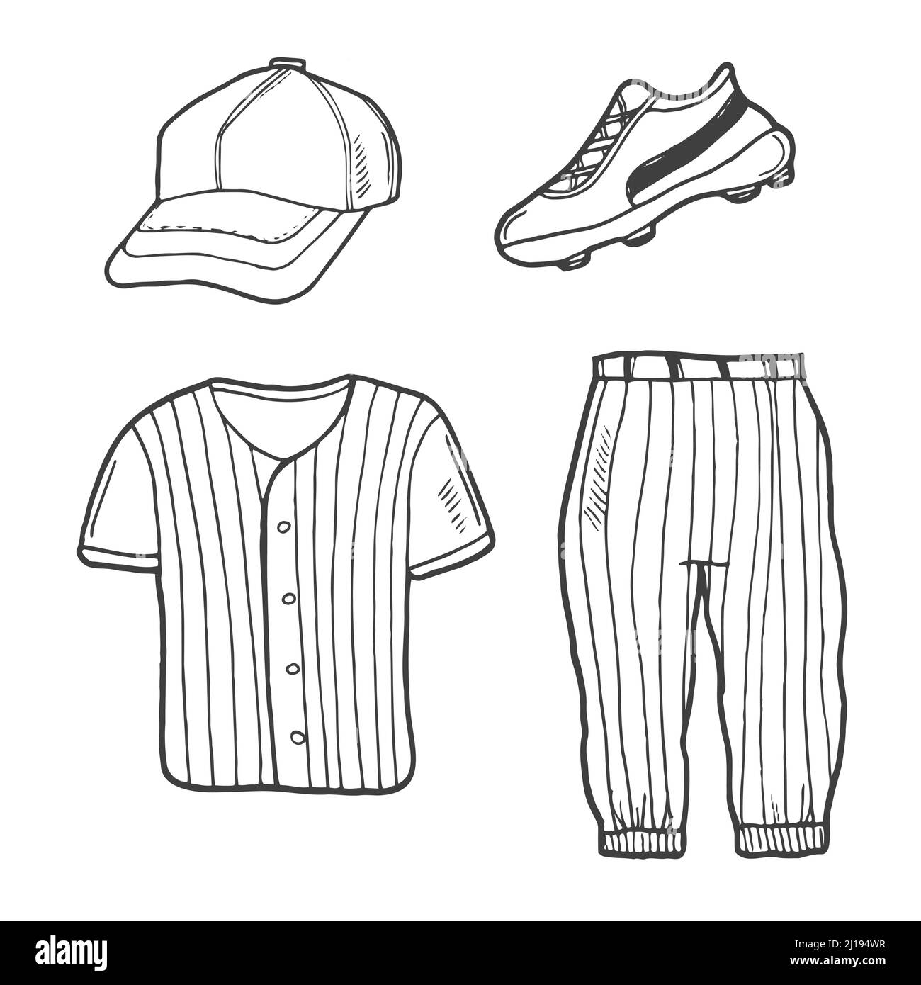 Baseball doodle uniform. Vector baseball shirt Stock Vector Image & Art