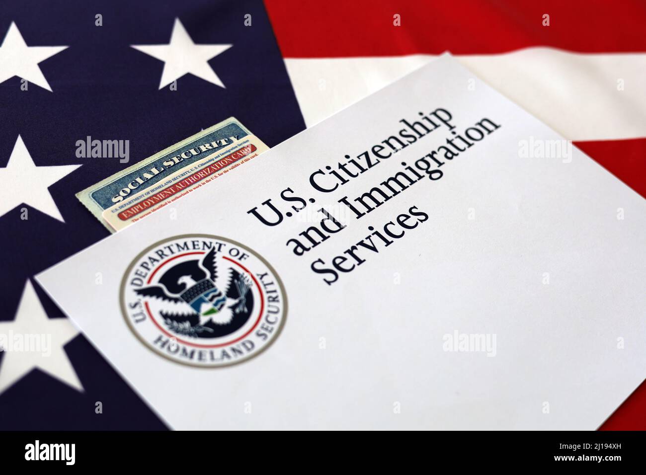 Logo U.S. Citizenship and Immigration Services Social Security Stock Photo