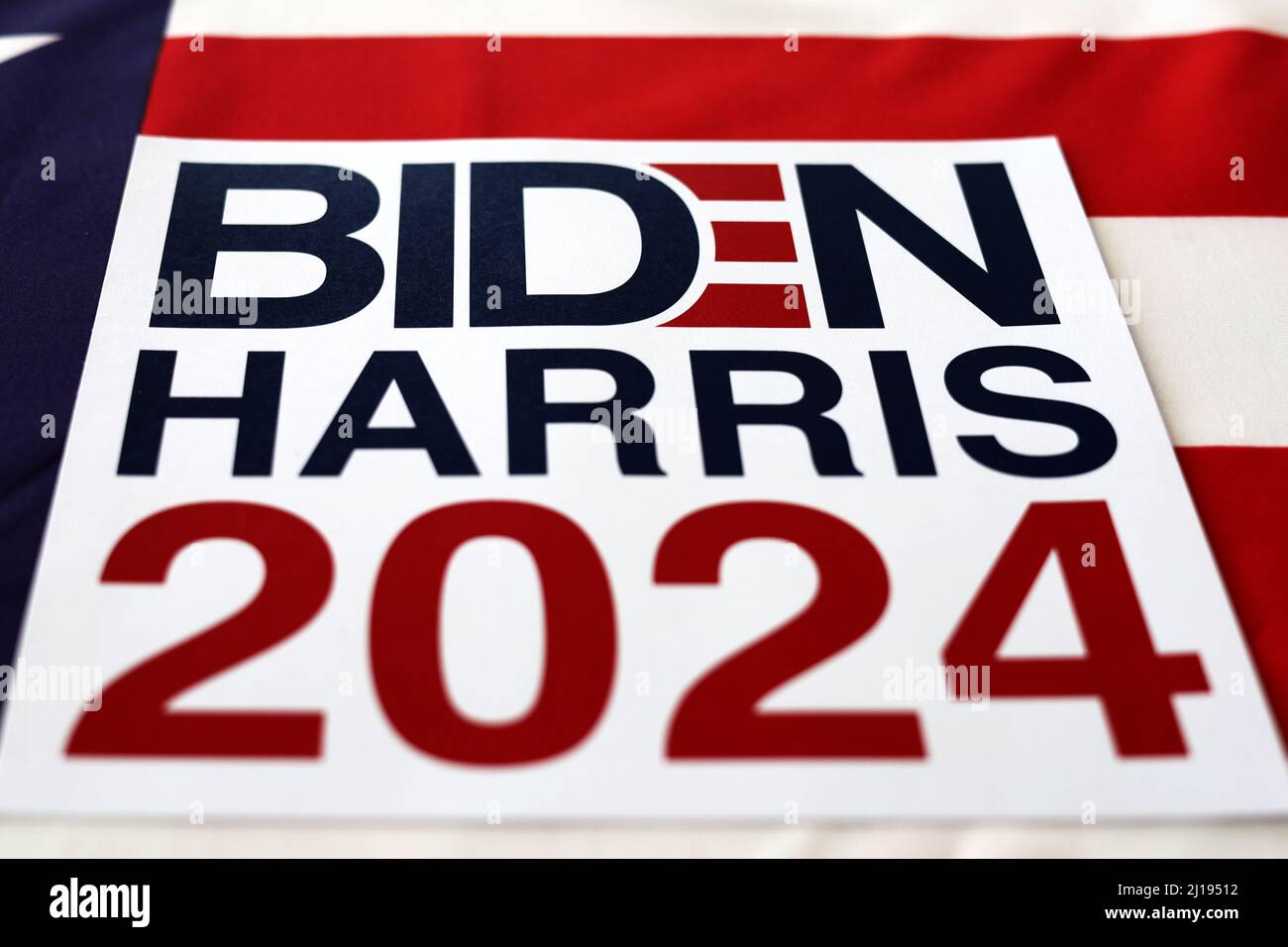 Biden Harris 2024 Written over Waving American Flag Stock Photo Alamy