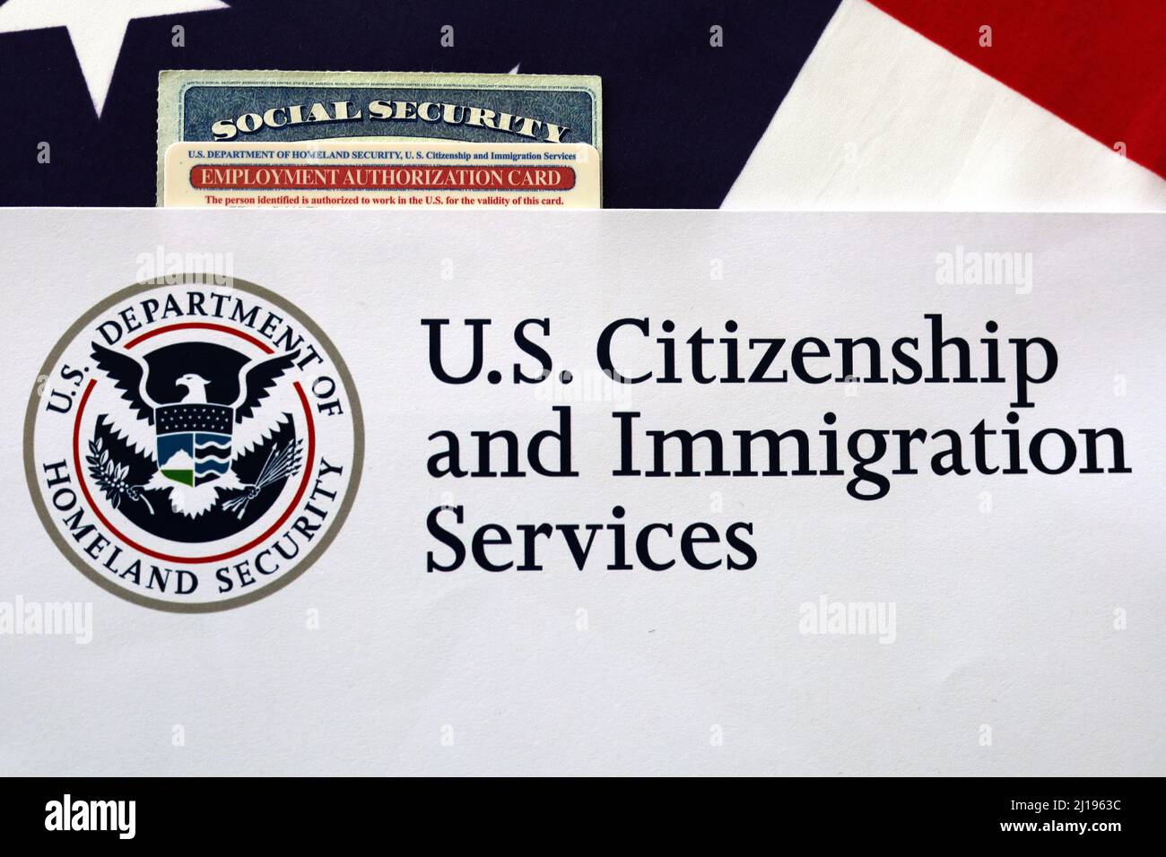 Logo U.S. Citizenship and Immigration Services Social Security Stock Photo