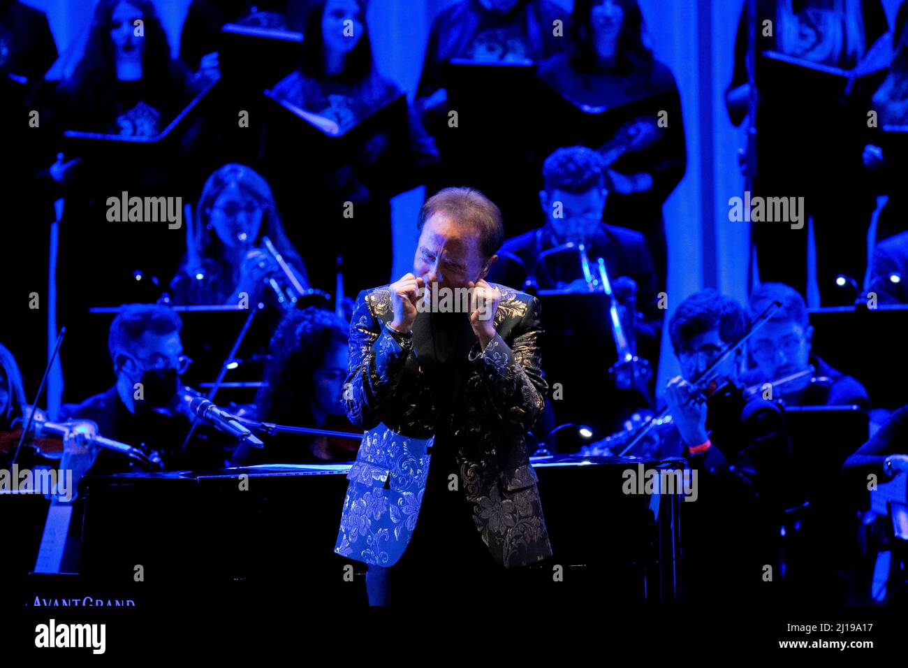 Bergamo Italia 22 March 2022 Roby Facchinetti live at Teatro Gaetano Donizetti © Andrea Ripamonti / Alamy Stock Photo