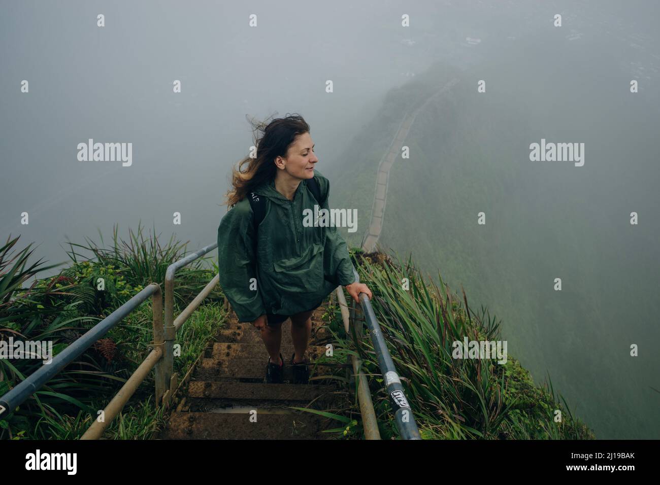 Staircase to heaven in hawaii hi-res stock photography and images - Alamy