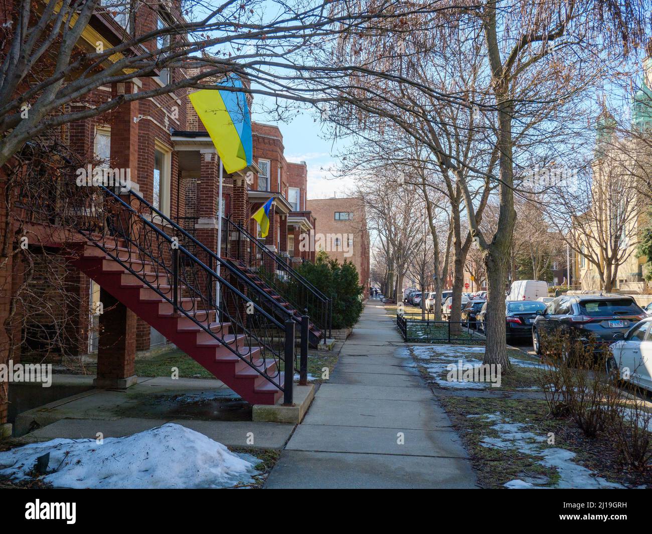 Rice Street, Ukrainian Village neighborhood, Chicago, Illinois