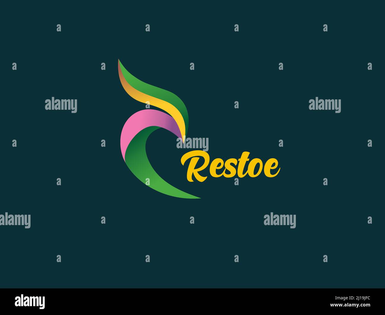Unique logo design letter R on black background, usable logo for ...
