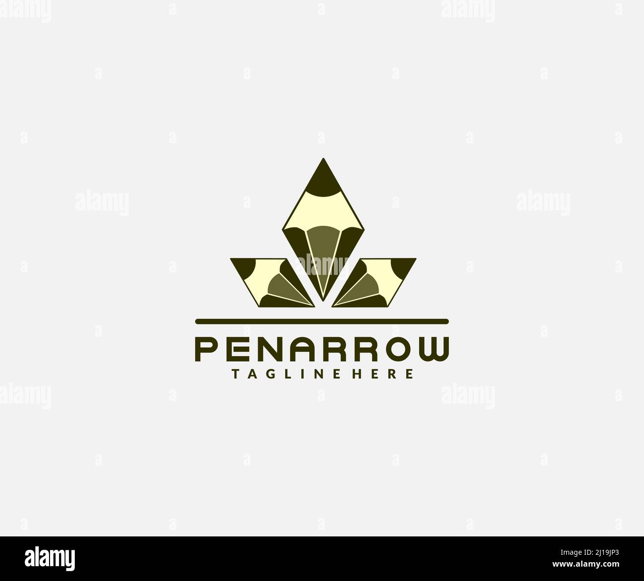Arrow inside Pen Icon Vector Logo Template Illustration Design. Vector Stock Vector