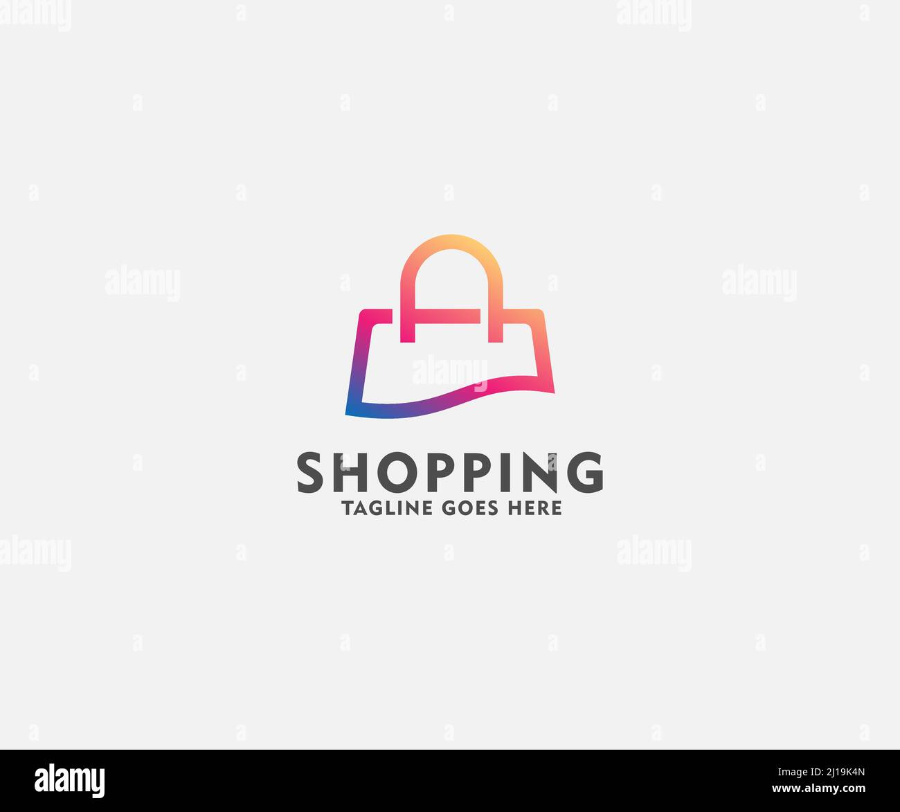 Shopping bag logo design template illustration, usable logo for retail.online  shop. online store logo design Stock Vector Image & Art - Alamy